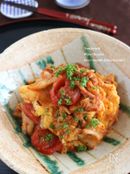 卵とトマトのキムチオイスター炒め