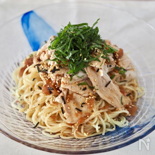 【冷しゃぶ梅冷し中華】さっぱり美味しい、食欲そそる♪
