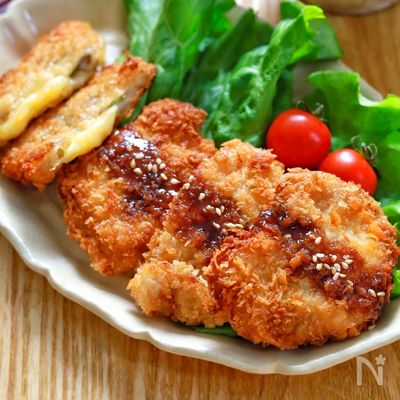 【卵不使用！梅しそチーズの折りたたみカツ】卵なしでサクサク！