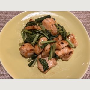 puricoの作ってみた!投稿(ワンパン10分！【鶏むね肉と小松菜の中華炒め】胡麻油香る♩)