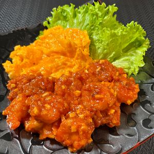 楽ラク手抜キッチン🐶🐾の作ってみた!投稿(辛さほんのり♩エビチリふわたま添え)