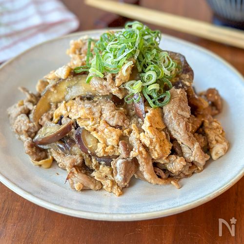 パパッと10分!味付けはお好みソースだけ「豚なす炒め」