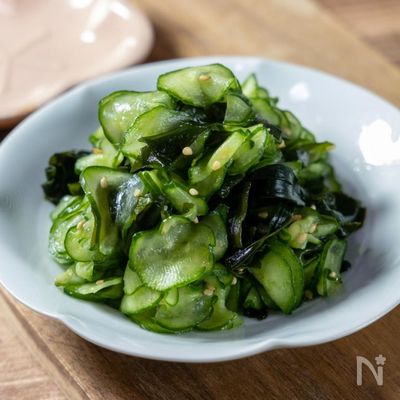 夏の定番副菜★『きゅうりとわかめの酢の物』