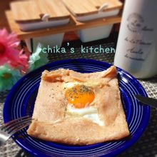 即席‼︎そば粉がなくても全粒粉で♪もっちりガレット風♡