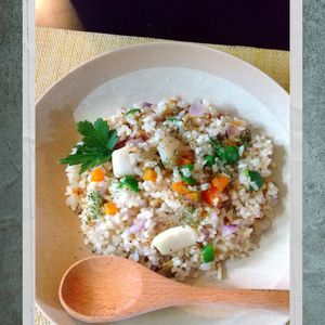 チョロリスの作ってみた!投稿(子どもも喜ぶ【シーフードピラフ】
フライパンで簡単！)