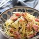【長ねぎとベーコンの塩昆布生姜パスタ】味付け調味料不要で簡単