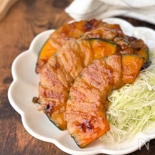 お弁当にも!【ガーリックかぼちゃの豚バラ巻き】