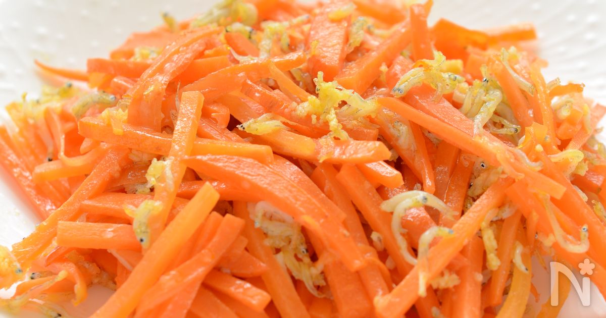 美味しい副菜【人参じゃこのオイルチーズ炒め】お弁当の彩にも！