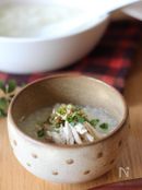 鶏ささみとザーサイの中華粥