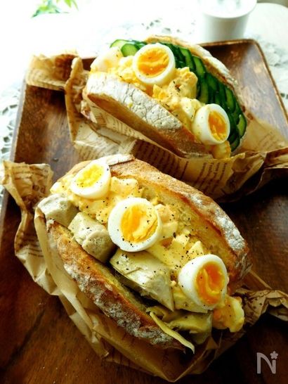 ボリュームたっぷりうちの卵サンド