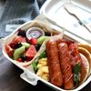 アメリカンダイナー気分の【ジョンソンヴィルパンケーキランチ】の工程3