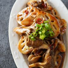 『蓮根と舞茸の焼き浸し』最高に美味しいタレで漬け込む一品♡