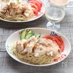 バンバンジー冷製パスタ