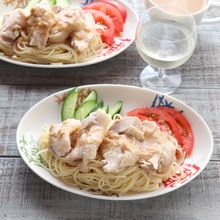 バンバンジー冷製パスタ