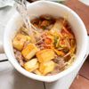 【厚揚げとキムチの春雨スープ】ピリ辛コクうま♡大満足スープ!の工程2