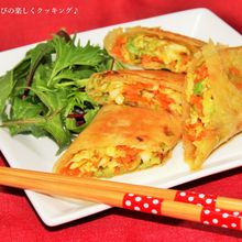 キャベツと人参のカレー春巻き