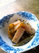 こんにゃくと茎わかめのきんぴら