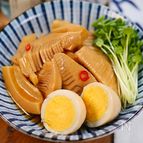 旦那のおつまみシリーズ①たけのこメンマと煮卵のセット😋🍺