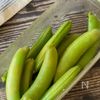 スナップエンドウのクリチ塩昆布の工程1