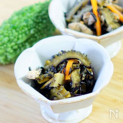 ゴーヤとひじきの煮物