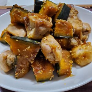 506969の作ってみた!投稿(ご飯泥棒♩照り胡麻かぼちゃチキン)