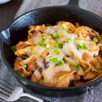 包丁いらず♪旨味ましまし♪『豚バラと舞茸のキムチーズ焼き』