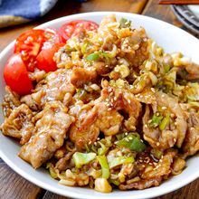 【豚肉のさっぱりネギだれ炒め】食材2つ！10分おかず♪