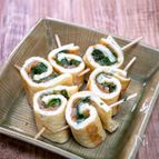 薄揚げの大葉梅肉巻き焼き