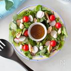 大絶賛のやみつきドレッシングで華やかリースサラダ♪