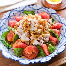 【トマトのだしカレー冷しゃぶ】簡単！夏のひんやりメインに♪
