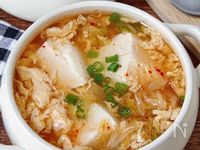 【お豆腐と卵の旨だしキムチスープ】5分で完成！包丁不要！