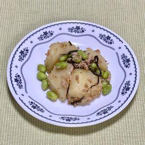 キャピタンの作ってみた!投稿(塩昆布ツナポテト│レンジで簡単！包丁いらずのおつまみおかず)