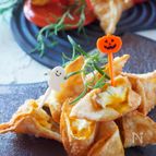 餃子の皮使用＊コロコロ三角パンプキン
