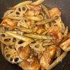鶏肉と根菜の《こってり甘辛♡にんにく炒め》の工程3