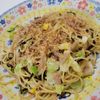 1バーバミーの作ってみた!投稿(【キャベツと塩昆布のガーリックパスタ】風味の良い和風パスタ♪)