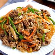 【牛肉とピーマンの中華風春雨炒め】ごま油香る♪味染みおかず♪