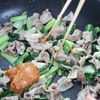 簡単！おいし～！小松菜と豚コマの濃厚白だし担々の工程4