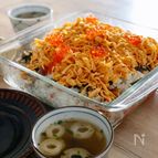余ったおせち料理の煮しめで田舎風混ぜ寿司