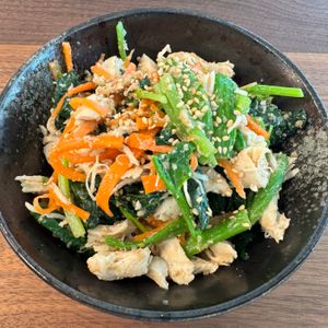 フミの作ってみた!投稿(栄養満点♡蒸し鶏とほうれん草のごま和え【#作り置き】)