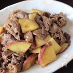 牛肉とさつまいものバター醤油炒め　レモン風味