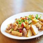 鶏肉と厚揚げのピリ辛炒め