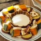 秋のごちそう蒸し野菜【簡単！白だしマヨソース添え】
