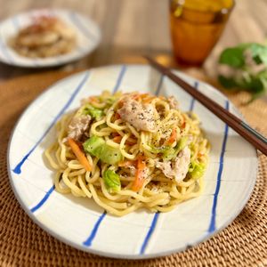 のりのり🐾🎀🤍の作ってみた!投稿(【塩焼きそば】ほったらかし＆10分で完成！)