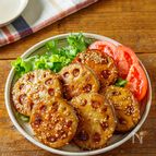 【れんこんのはさみ焼き！】ごはん進む胡麻だく甘辛味♪
