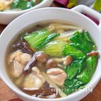 簡単！鶏肉とチンゲン菜の具沢山うま塩スープ【食べるスープ】
