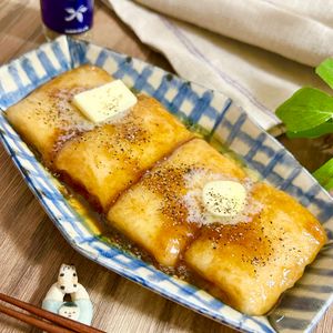 のりのり🐾🎀🤍の作ってみた!投稿(やみつき！めんつゆバター餅【食べすぎ注意！調味料3つ超簡単】)