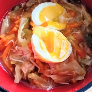 chachaの作ってみた!投稿(行列の定食屋さんの🍚とろとろあんかけ五目肉野菜炒め定食🤩)