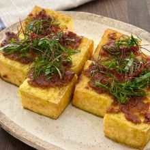 おつまみに、あと一品に！バジル味噌の濃厚厚揚げ焼き