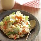 蟹玉レタスマヨ炒飯。