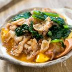 ワンパンでつくる！⟡【豚肉と小松菜のとろたま中華丼】